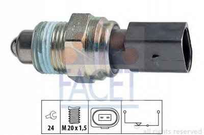 FACET 76205 -  Выключатель, фара заднего хода