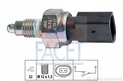 FACET 76215 -  Выключатель, фара заднего хода