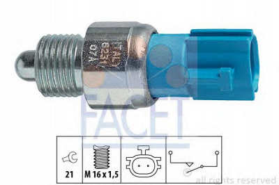 FACET 76231 -  Выключатель, фара заднего хода