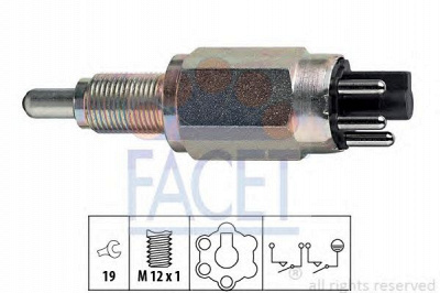FACET 76250 - Выключатель, фара заднего хода