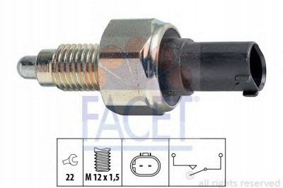 FACET 76252 -  Выключатель, фара заднего хода