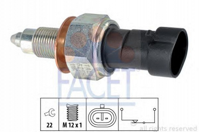 FACET 76258 - Выключатель, фара заднего хода