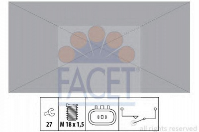 FACET 76319 -  Выключатель, фара заднего хода