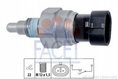 FACET 76323 -  Выключатель, фара заднего хода