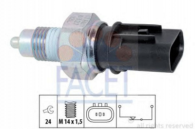 FACET 76327 -  Выключатель, фара заднего хода