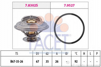 FACET 78302 -  Термостат, охлаждающая жидкость