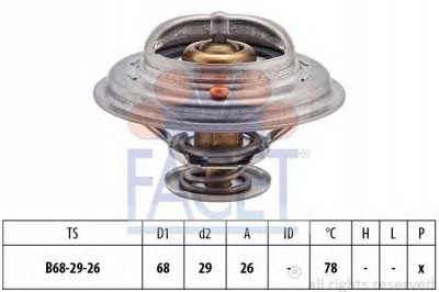 FACET 78502s -  Термостат, охлаждающая жидкость