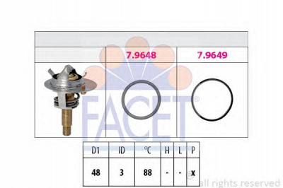 FACET 78609 -  Термостат, охлаждающая жидкость