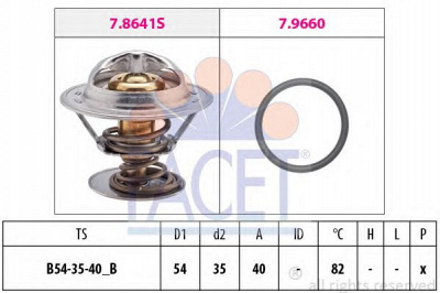 FACET 78641 -  Термостат, охлаждающая жидкость
