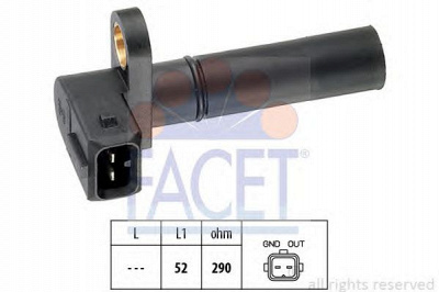 FACET 90035 -  Датчик импульсов Датчик импульсов, маховик| Датчик частоты вращения, управление двигателем| Датчик, положение распределительного вала| Датчик частоты вращения, автоматическая коробка передач