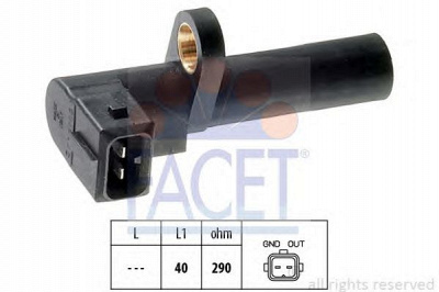 FACET 90036 -  Датчик импульсов Датчик импульсов, маховик| Датчик частоты вращения, управление двигателем| Датчик, положение распределительного вала| Датчик частоты вращения, автоматическая коробка передач