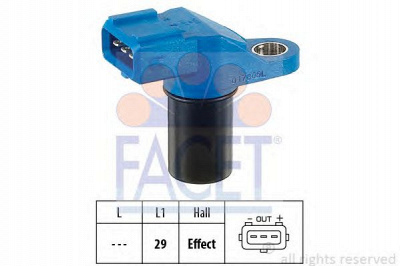 FACET 90178 -  Датчик импульсов Датчик импульсов, маховик| Датчик частоты вращения, управление двигателем| Датчик, положение распределительного вала| Датчик частоты вращения, автоматическая коробка передач
