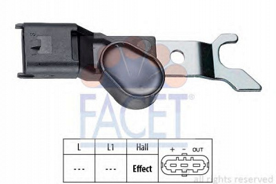 FACET 90310 -  Датчик импульсов Датчик импульсов, маховик| Датчик частоты вращения, управление двигателем| Датчик, положение распределительного вала| Датчик частоты вращения, автоматическая коробка передач