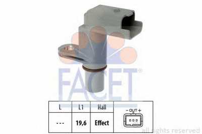 FACET 90400 -  Датчик импульсов Датчик импульсов, маховик| Датчик частоты вращения, управление двигателем| Датчик, положение распределительного вала| Датчик частоты вращения, автоматическая коробка передач