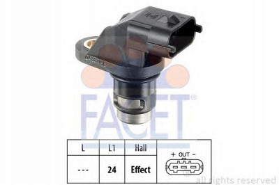 FACET 90438 -  Датчик импульсов Датчик импульсов, маховик| Датчик частоты вращения, управление двигателем| Датчик, положение распределительного вала| Датчик частоты вращения, автоматическая коробка передач