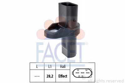 FACET 90471 -  Датчик импульсов Датчик импульсов, маховик| Датчик частоты вращения, управление двигателем| Датчик, положение распределительного вала| Датчик частоты вращения, автоматическая коробка передач