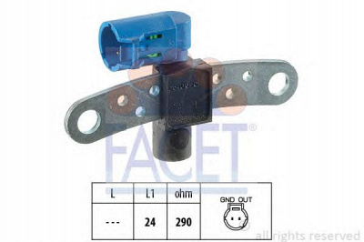 FACET 90540 -  Датчик импульсов Датчик импульсов, маховик| Датчик частоты вращения, управление двигателем| Датчик, положение распределительного вала| Датчик частоты вращения, автоматическая коробка передач