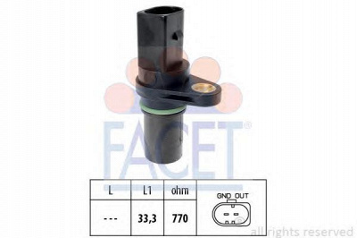 FACET 90640 -  Датчик импульсов Датчик импульсов, маховик| Датчик частоты вращения, управление двигателем| Датчик, положение распределительного вала| Датчик частоты вращения, автоматическая коробка передач