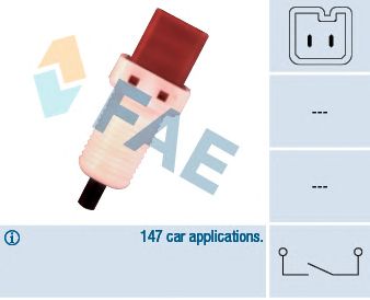 FAE 24896 -  Выключатель фонаря сигнала торможения| Выключатель, привод сцепления (Tempomat)