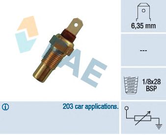 FAE 31570 -  Датчик, температура охлаждающей жидкости