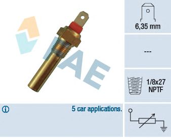 FAE 31640 - Датчик, температура охлаждающей жидкости