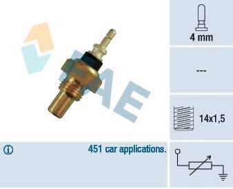 FAE 32220 -  Датчик, температура охлаждающей жидкости