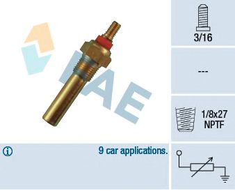 FAE 32300 - Датчик, температура охлаждающей жидкости