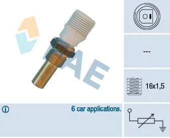 FAE 32620 -  Датчик, температура охлаждающей жидкости
