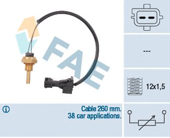 FAE 32740 -  Датчик, температура охлаждающей жидкости