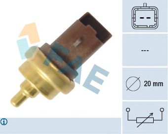 FAE 33708 -  Датчик, температура охлаждающей жидкости