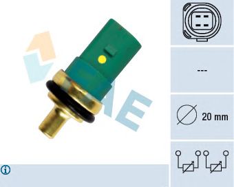 FAE 33783 -  Датчик, температура охлаждающей жидкости