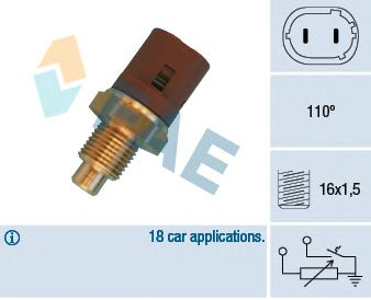 FAE 34450 -  Датчик, температура охлаждающей жидкости