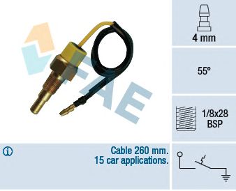 FAE 35790 -  термовыключатель, сигнальная лампа охлаждающей жидкости