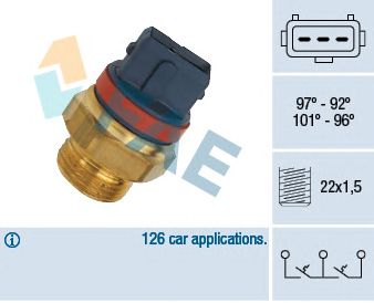 FAE 37930 -  Термовыключатель, вентилятор радиатора