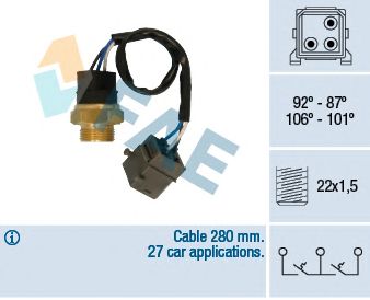 FAE 38400 -  Термовыключатель, вентилятор радиатора