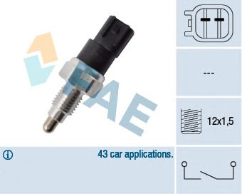 FAE 40506 -  Выключатель, фара заднего хода