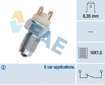 FAE 41060 -  Выключатель, фара заднего хода