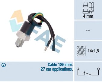 FAE 41260 -  Выключатель, фара заднего хода