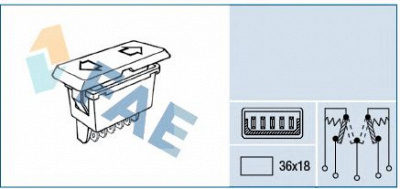 FAE 62580 - Выключатель, стеклолодъемник