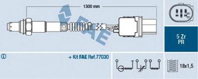 FAE 75053 -  Датчик кислородный передний
