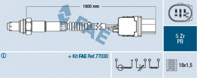 FAE 75054 -  Термовыключатель, вентилятор радиатора