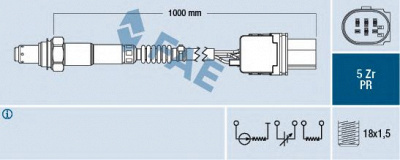 FAE 75070 -  Термовыключатель, вентилятор радиатора