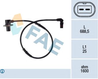 FAE 78074 -  Датчик, частота вращения колеса