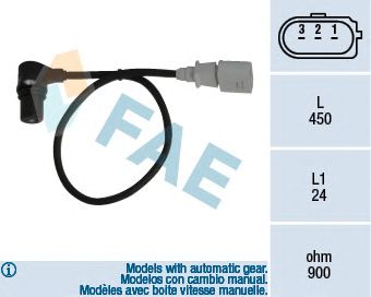 FAE 79055 -  Датчик импульсов Датчик частоты вращения, управление двигателем