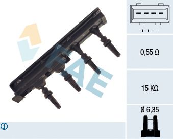 FAE 80237 - Катушка зажигания