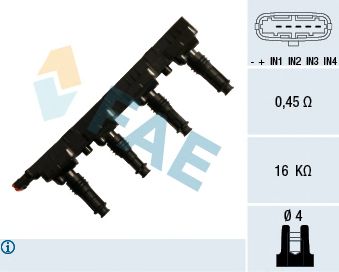 FAE 80257 -  Катушка зажигания