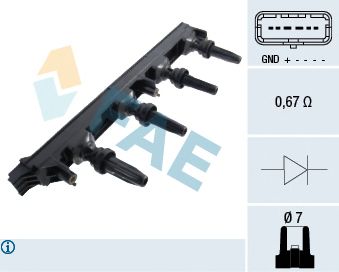 FAE 80278 -  Катушка зажигания