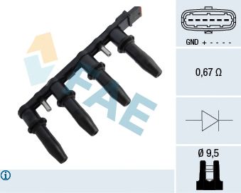 FAE 80291 -  Катушка зажигания