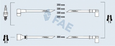 FAE 83850 -  Комплект проводов зажигания
