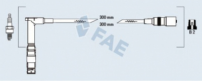 FAE 85051 -  Комплект проводов зажигания